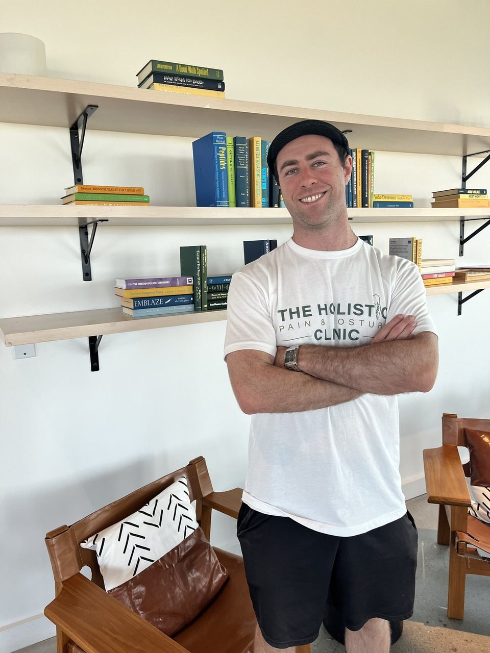 Dan Craft, smiling, in his clinic